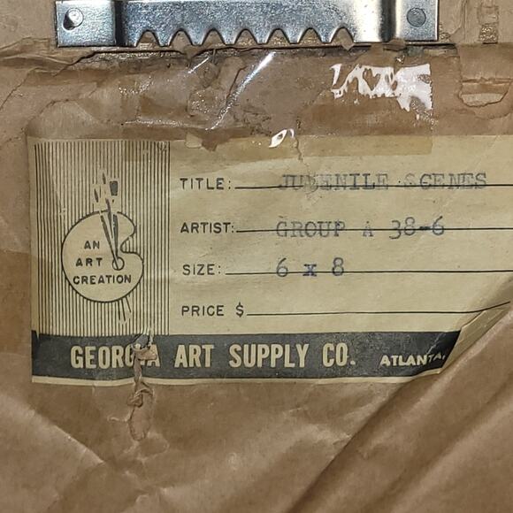 Vtg Ornate Gold Framed Boy & Girl Praying Prints Framed Art Nursery Room Decor - Picture 6 of 10